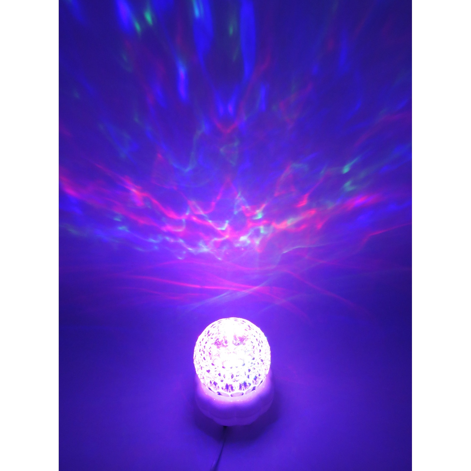 Glob disco cu joc de lumini, led, alb, 15 cm, 22-6