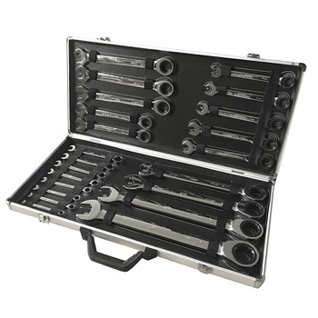 Set chei combinate cu clichet JBM JB-53020, Cr-V, 22 buc, 6-32 mm Set chei combinate cu clichet JBM JB-53020, Cr-V, 22 buc, 6-32 mm