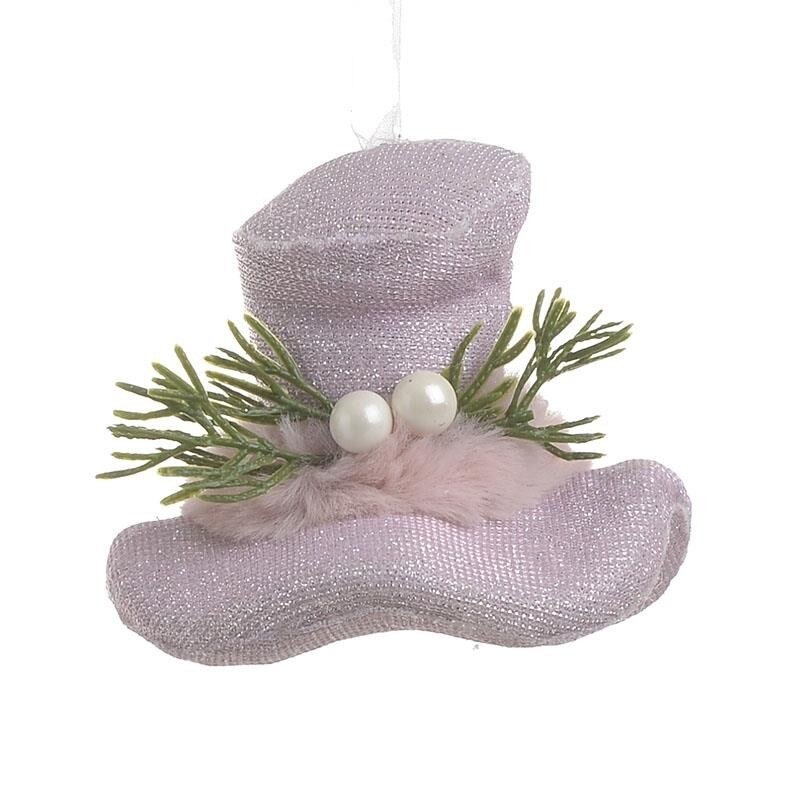 Set 6 ornament brad Pink Hat