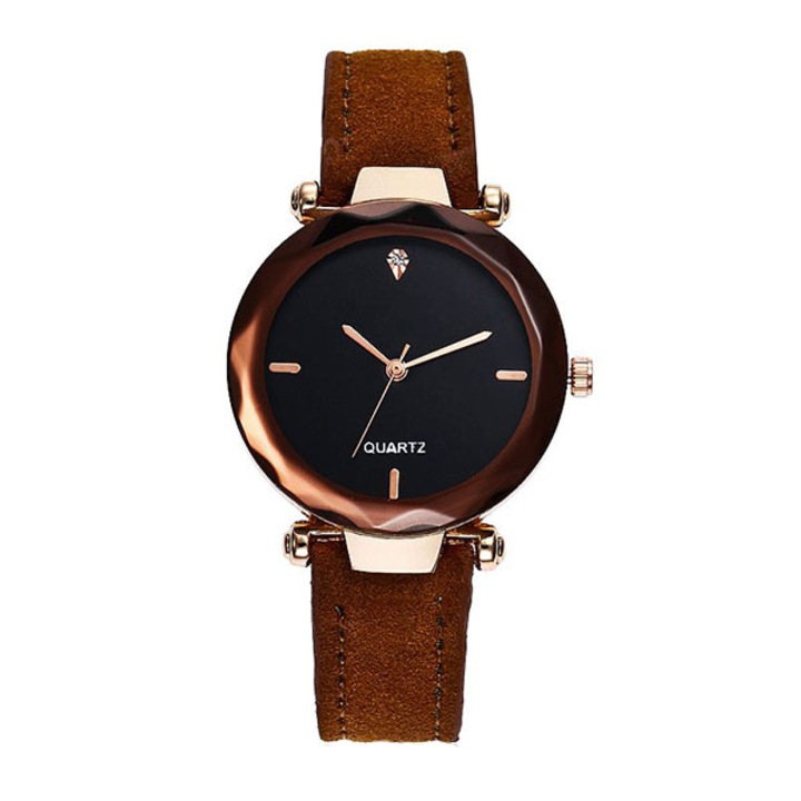 Ceas Duoya Dama Quartz Casual Elegant Maro, PN999406MO, curea din piele, afisaj Analog