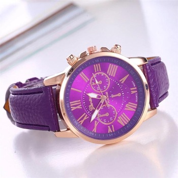 Ceas de dama Fashion Geneva violet curea Ceas de dama Fashion Geneva violet curea