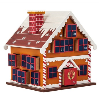 Decoratiune Craciun, Calendar Advent cu 24 sertare, Casuta, MDF, 29x21 cm, Ego Decoratiune Craciun, Calendar Advent cu 24 sertare, Casuta, MDF, 29x21 cm, Ego