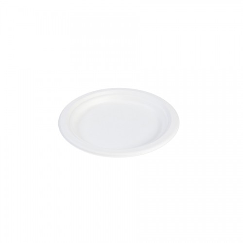 Farfurii biodegradabile rotunde, trestie de zahar, Ø 17.4 cm, set 50 buc