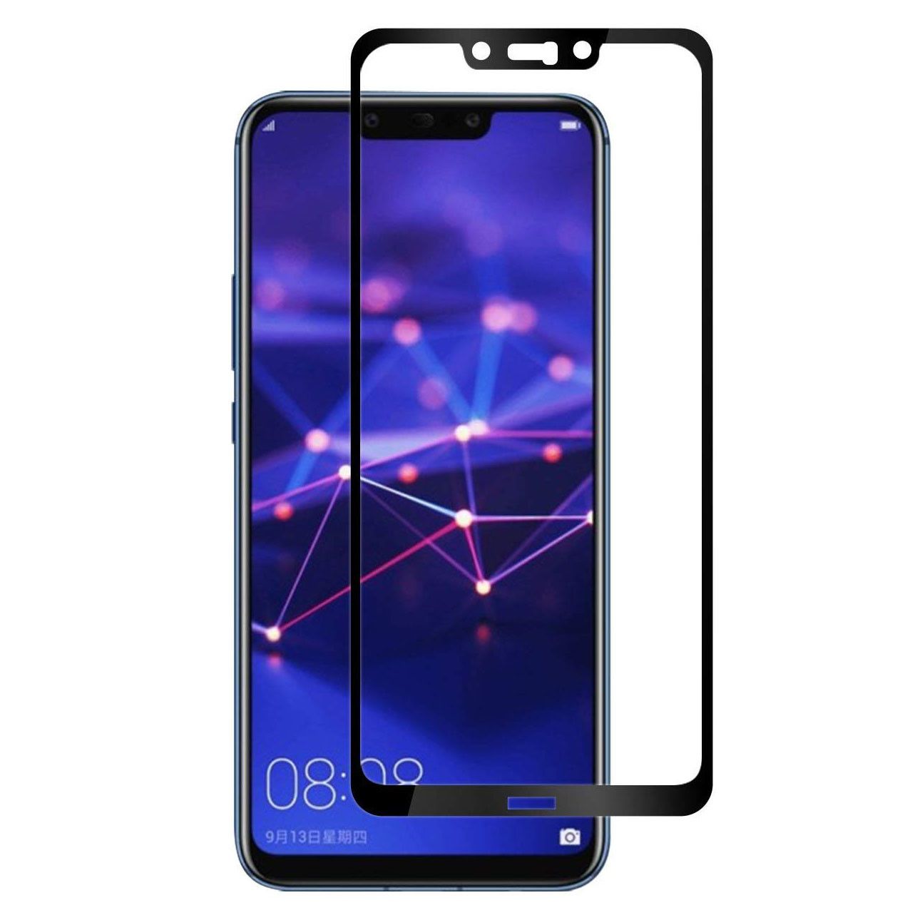 Folie Sticla Securizata Full Screen Full Glue Huawei Mate 20 Lite,Negru