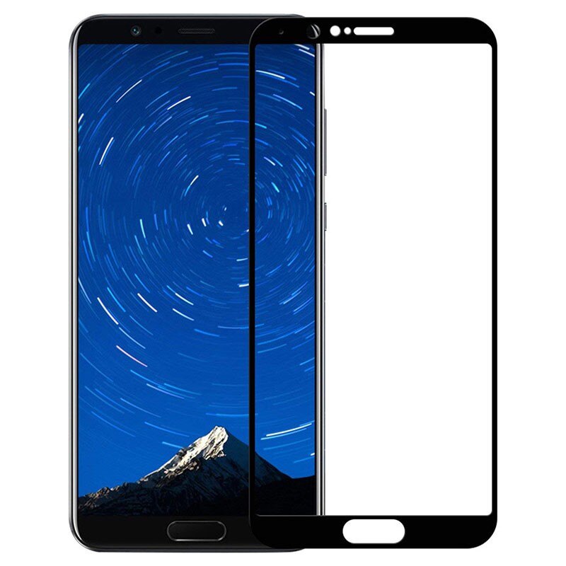 Folie sticla securizata Full Cover Full Glue pentru Huawei Honor View 10, Negru