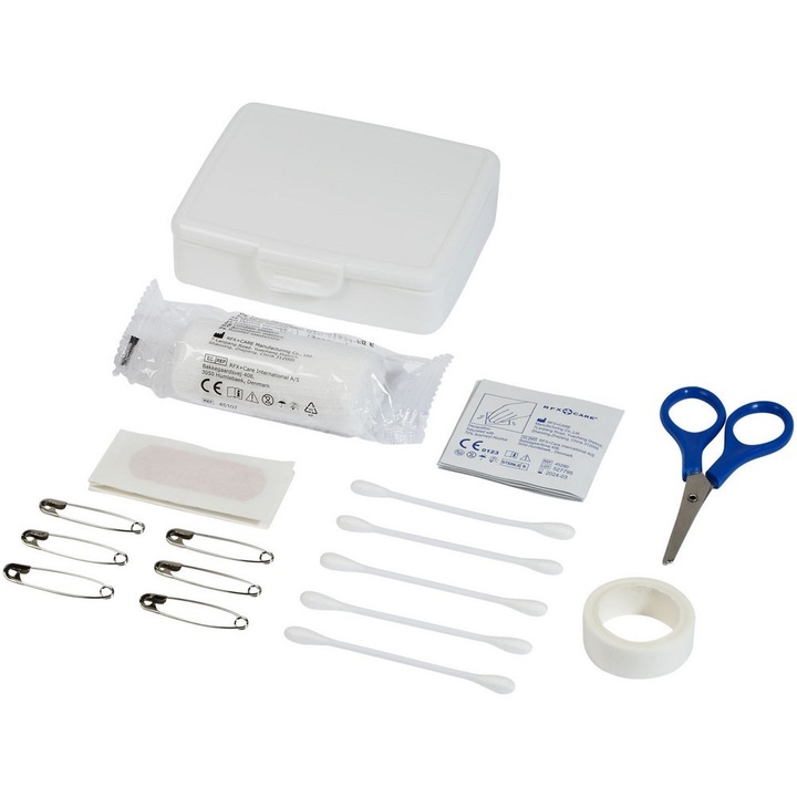 Trusa sanitara 24 piese in cutie de plastic, Everestus, 9IA19404, Poliester, Alb, saculet de calatorie inclus