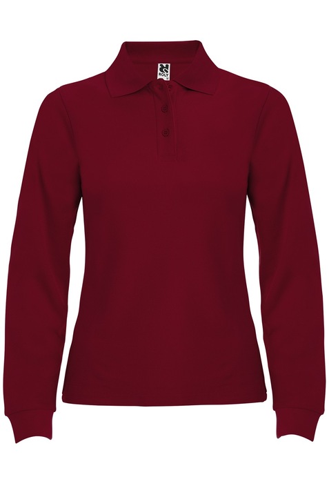 Bluza polo femei, bumbac 100%, Roly Estrella, grena, 3XL