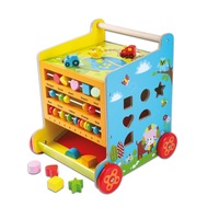 impingator educational din lemn tip cub idealstore dimensiuni 42 x 35 x 35 cm dezvolta abilitatile motrii ale copilului echipat cu pereti care au functionalitate si caracter complet diferit insotior al primelor plimbari imagen 41_0_
0
