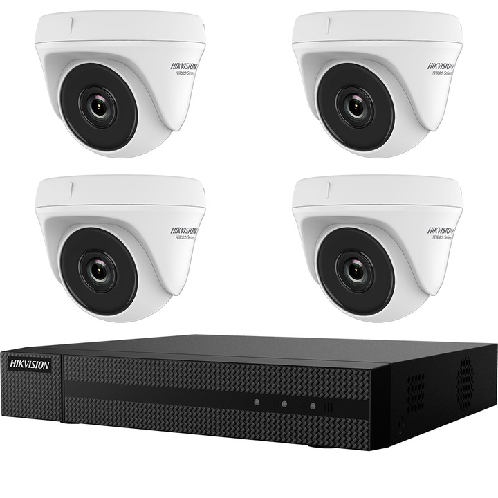 Kit de supraveghere video ENVIO complet IP POE cu 8 camere full color 4MP PESS-KIT8CHMDFM70H400DLM-HDD