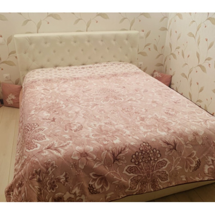 Дебело и пухкаво одеяло cocolino, модел с щампа на цветя, полиестер, размер: 200см x 240см 09