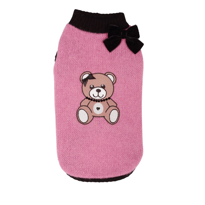 Pulover pentru caini Charlotte's dress Dolce Nera roz, S - 3057
