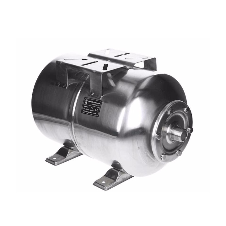 Vas de expansiune din inox pentru hidrofor, ECD Germany, 24 L, 26.5 x 43 cm, cu membrana