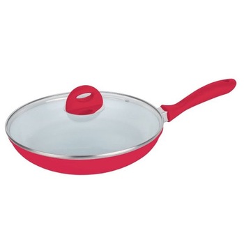 Tigaie cu capac si interior ceramica DeKassa 3206, diametru 28 cm, rosu Tigaie cu capac si interior ceramica DeKassa 3206, diametru 28 cm, rosu