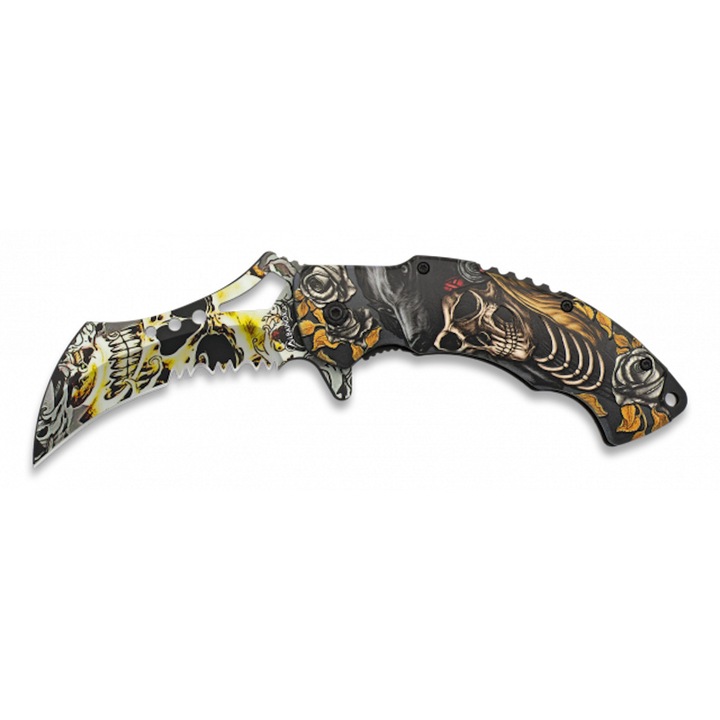 Karambit kés M. ALBAINOX 3D koponya