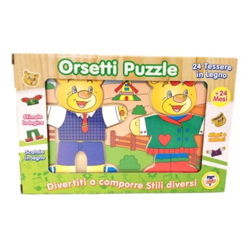 Puzzle Lemn Orsetti 24 Piese