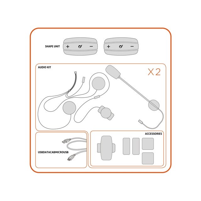 Interphone Shape Twin Pack Bluetooth Intercom