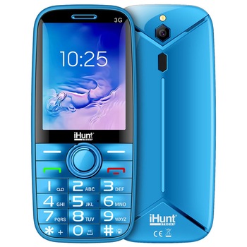 Telefon mobil, iHunt, i5 3G, Dual SIM, 128MB, 64MB RAM, 3G, Blue Telefon mobil, iHunt, i5 3G, Dual SIM, 128MB, 64MB RAM, 3G, Blue