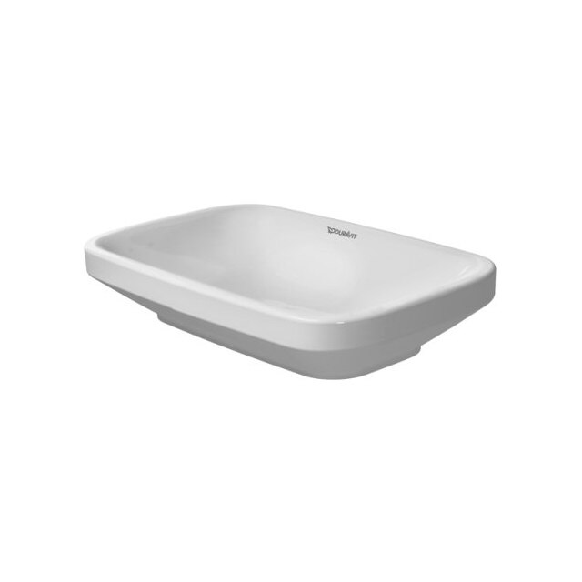 Lavoar tip bol Duravit Durastyle 60x38cm, fara orificiu baterie, fara preaplin, montare pe blat