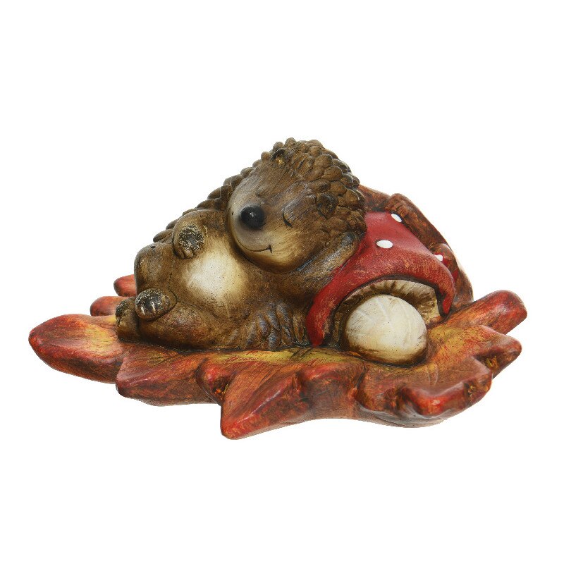 Figurina ceramica, arici frunza, dimensiune 17x12.5 cm