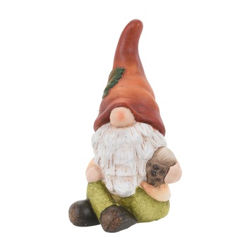 Figurina ceramica, Gnom sezut, 20 cm Figurina ceramica, Gnom sezut, 20 cm