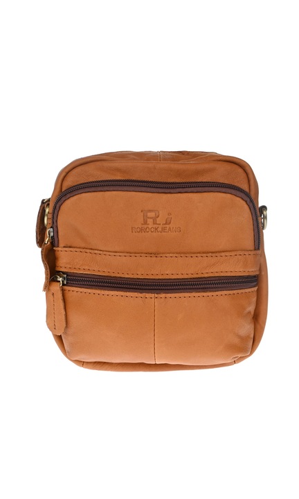 Borseta de umar barbati din piele naturala maro - 1164MARO