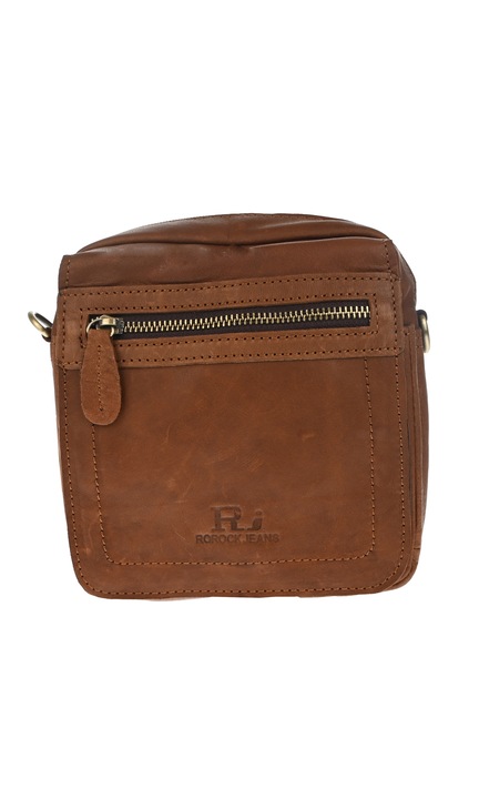 Borseta de umar barbati din piele naturala maro - RJ9147MARO