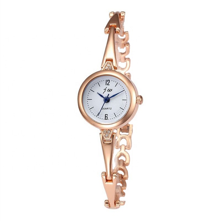 Ceas jw Dama Quartz Casual Elegant Rose, PN999333RE, curea din metal (zale), afisaj Analog