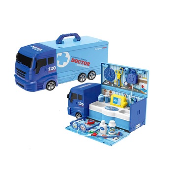 Jucarie Ambulanta medicala S.O.S Camion 2 in 1, Set interventie 32 accesorii, Toy Cadou Copii Prescolari AK6532 Jucarie Ambulanta medicala S.O.S Camion 2 in 1, Set interventie 32 accesorii, Toy Cadou Copii Prescolari AK6532