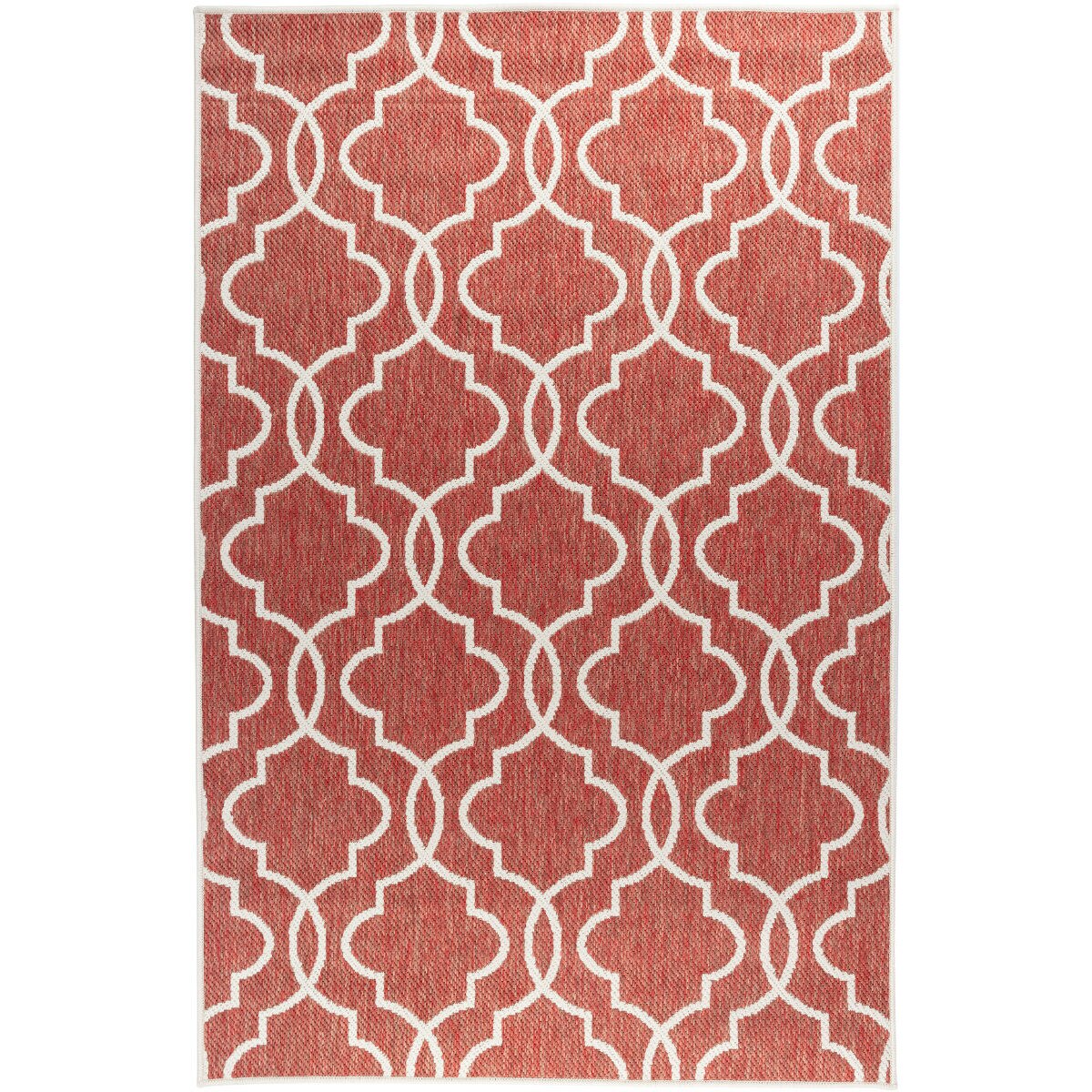 Covor Reversibil Modern & Geometric Titor, Maro/Rosu, 120x180 cm, C26-032701