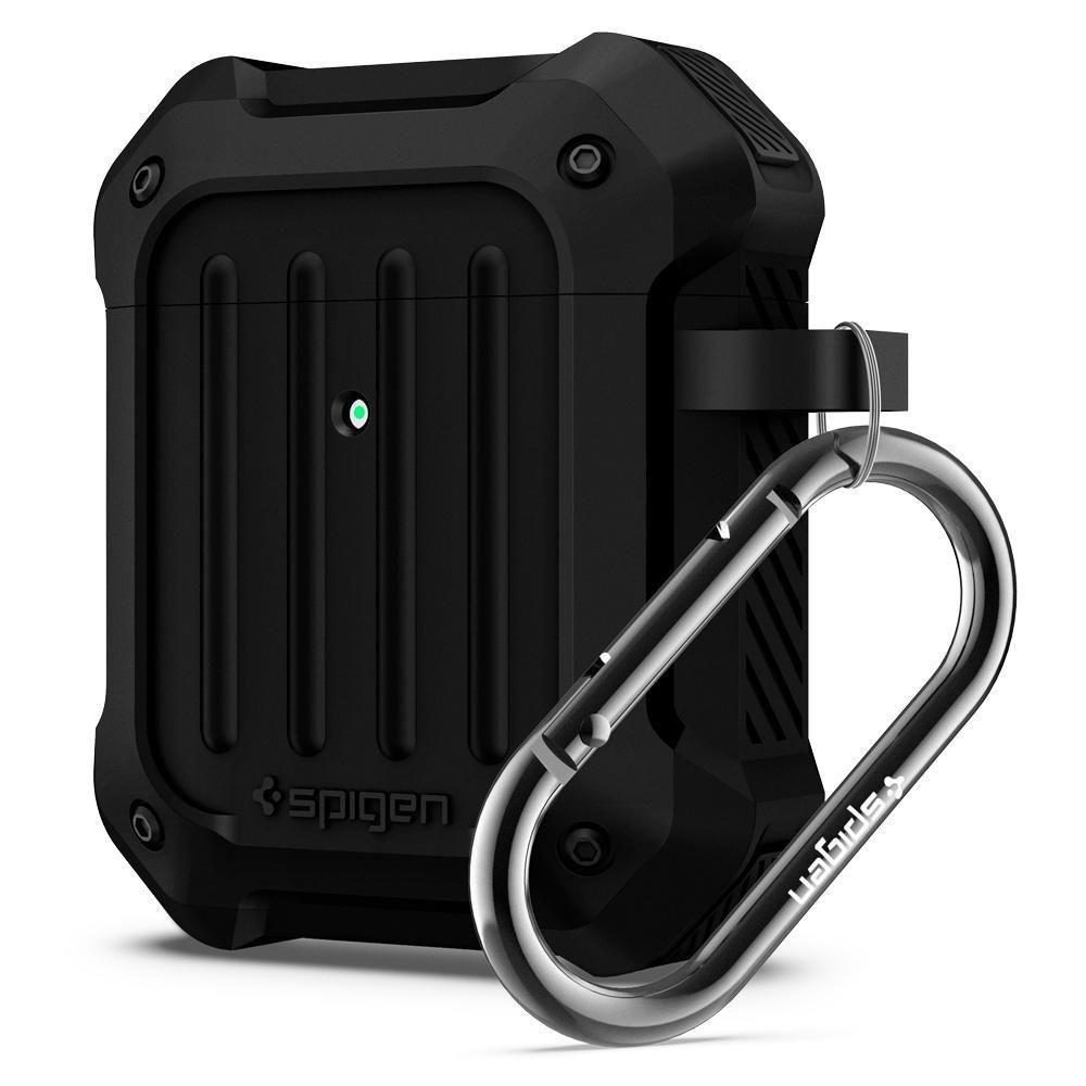Husa Spigen pentru Apple Airpods 1 / 2 Touch Armor, grad militar, negru