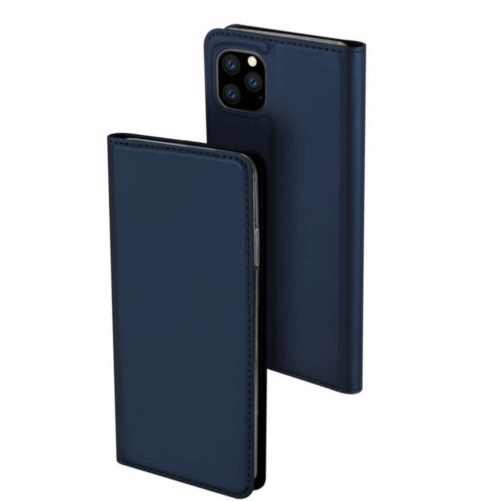 Husa iPhone 11 Pro, Flip / Book, Buzunar Card, Piele , DUX DUCIS , Albastru