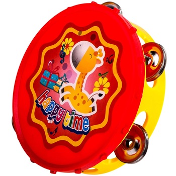 Tamburina pentru bebelusi, Lioness, 15 cm Tamburina pentru bebelusi, Lioness, 15 cm