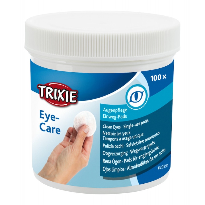 TRIXIE Eye Care Капки за очи за домашни любимци, 100 броя
