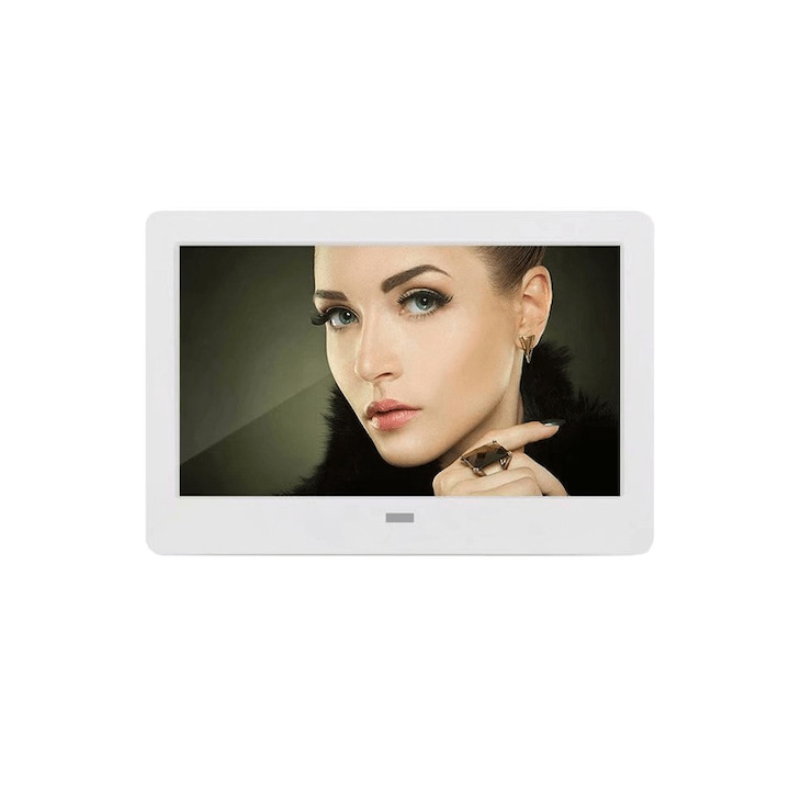 Rama foto digitala 077DPF LCD de 7 inch cu telecomanda, alb