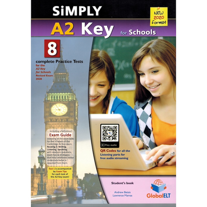 Simply A2 Key for Schools - 8 Practice Tests for the Revised Exam from 2020 - Andrew Betsis