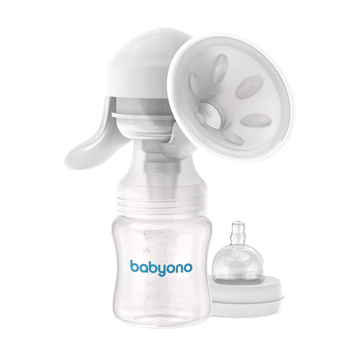 Pompa de san manuala cu clapeta BabyOno 301, Alb