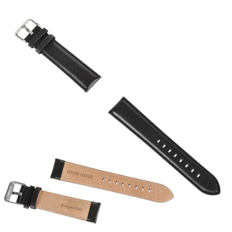 Curea piele naturala pentru Smartwatch Kruger & Matz, Negru