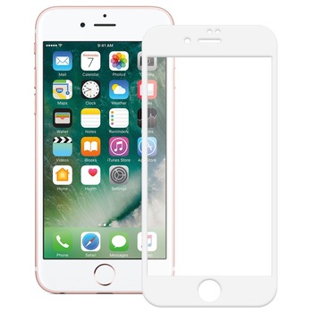 Folie din sticla 3D securizata MyScreen Apple iPhone 7, Full Glue, White Folie din sticla 3D securizata MyScreen Apple iPhone 7, Full Glue, White