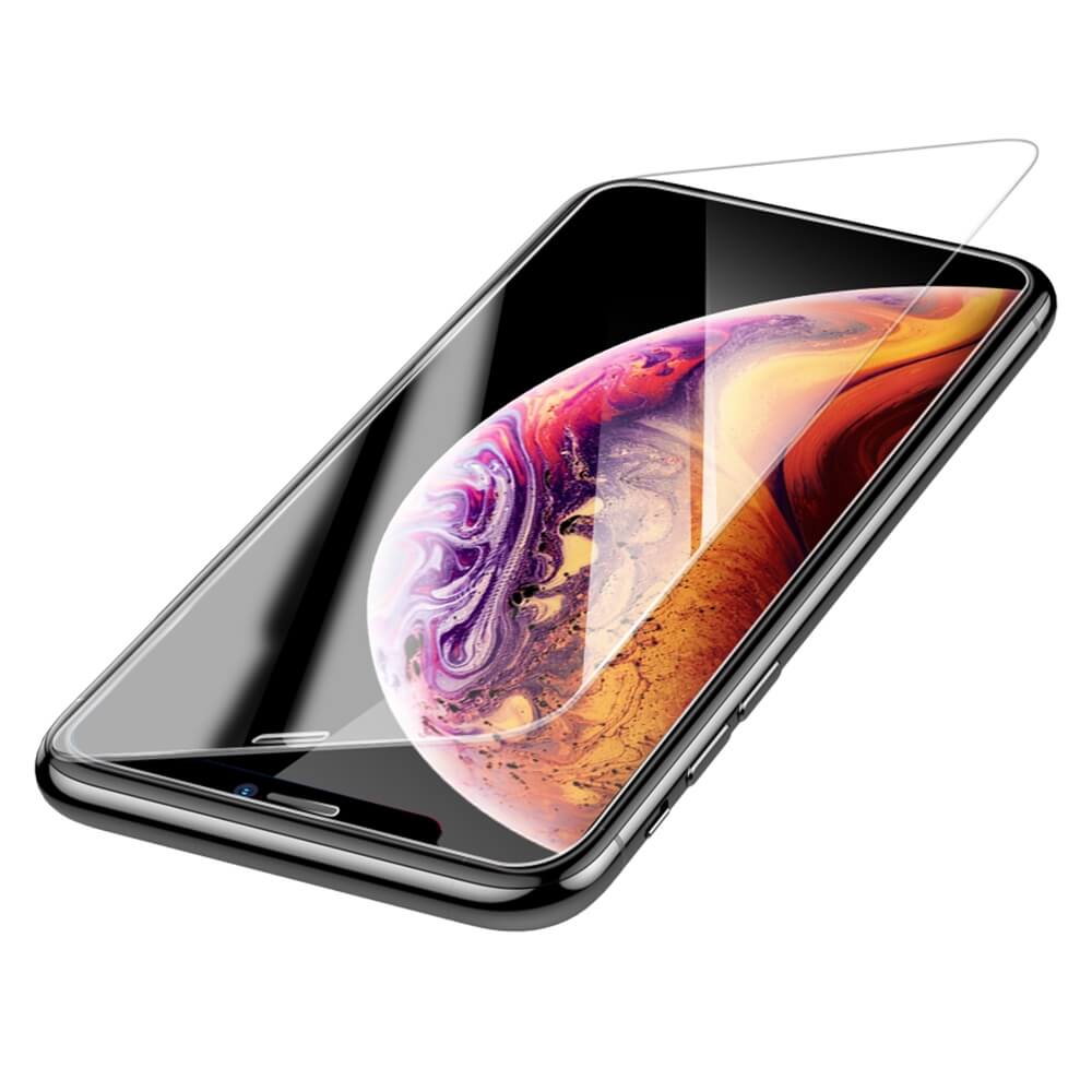 Folie iPhone 11 / iPhone XR, Sticla Securizata, 0.3 mm, Acoperire Completa, Baseus, Transparent
