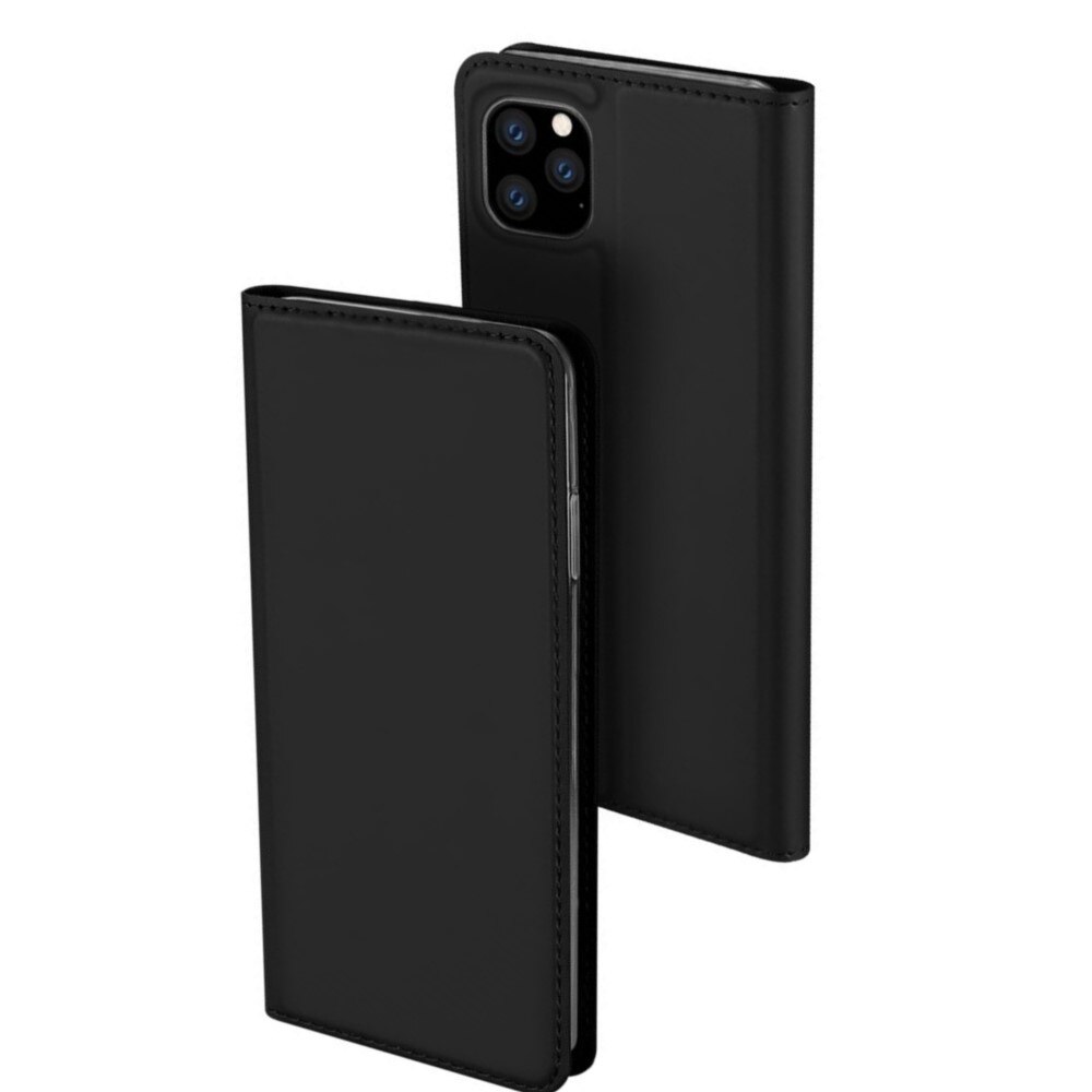 Husa iPhone 11 Pro Max, Flip / Book, Buzunar Card, Piele, DUX DUCIS, Negru