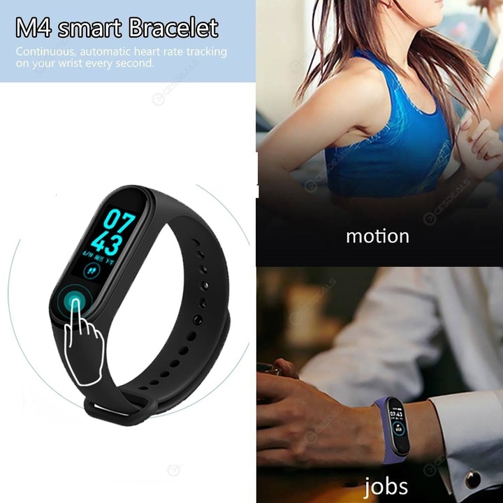 Смарт часовник M4, фитнес гривна, Bluetooth V4, Sport smartwatch M4, fitness bracelet