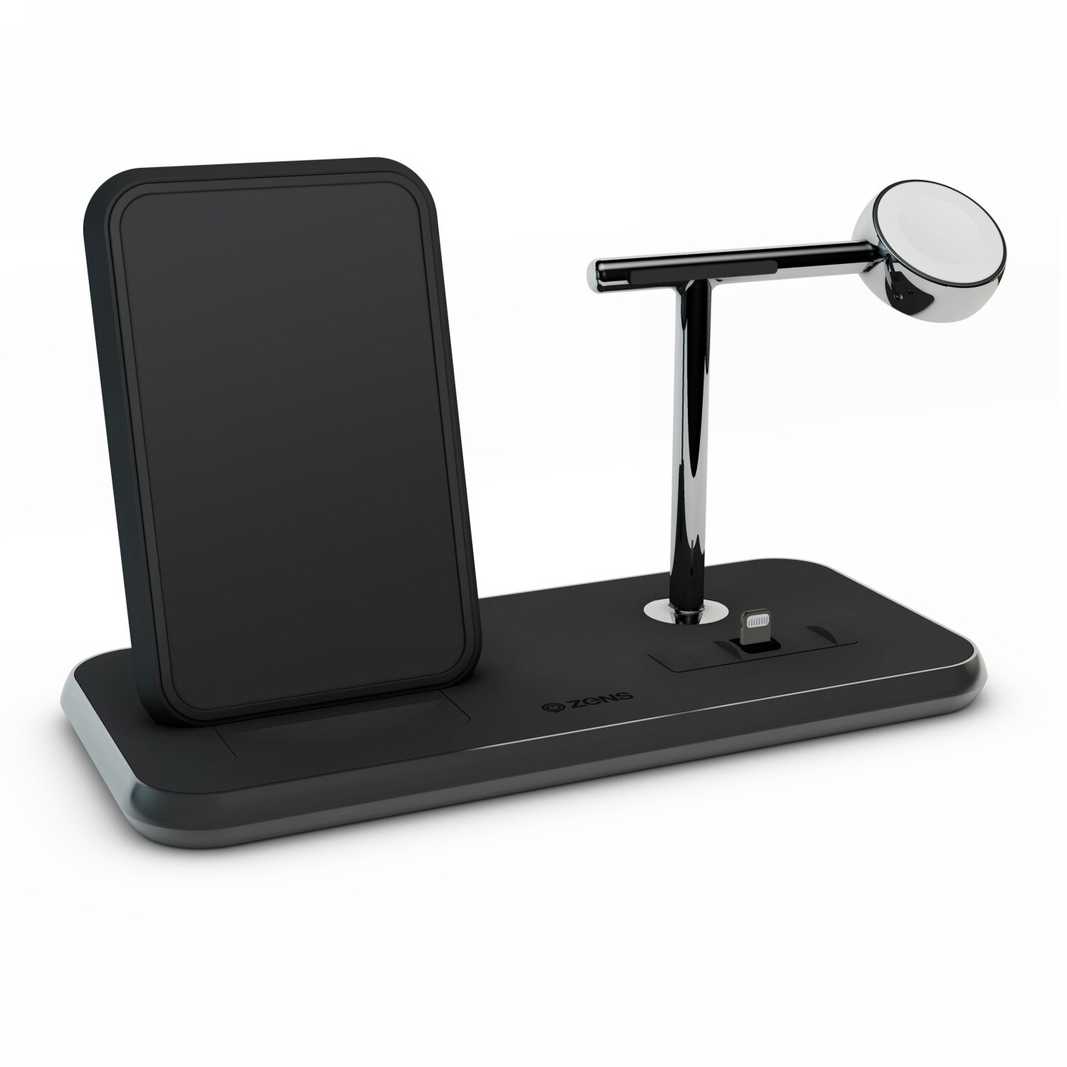 Statie incarcare wireless fast charge 20W + AppleWatch + AirPods / iPhone, ZENS Aluminium/ Negru