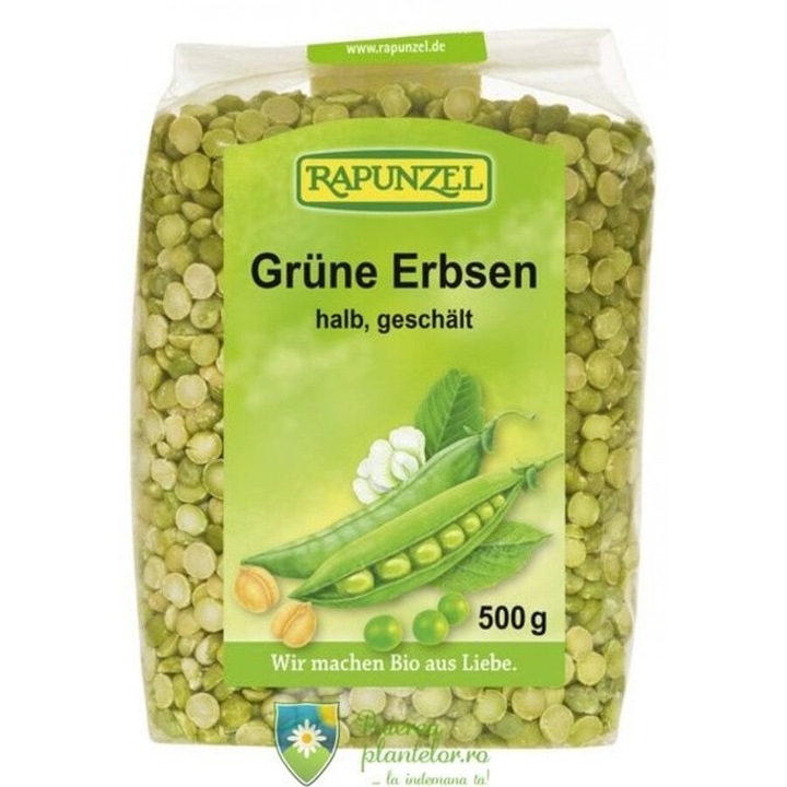 Mazare verde jumatati decojita bio, 500g, Rapunzel