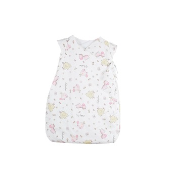 Sac de dormit 0-2 ani pentru iarna, Casa de bumbac, bumbac 100%, elefantei, roz Sac de dormit 0-2 ani pentru iarna, Casa de bumbac, bumbac 100%, elefantei, roz