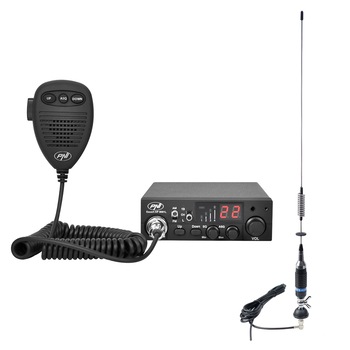 Pachet statie radio CB PNI ESCORT HP 8001L ASQ + Antena CB PNI S75 cu cablu si montura fixa Pachet statie radio CB PNI ESCORT HP 8001L ASQ + Antena CB PNI S75 cu cablu si montura fixa