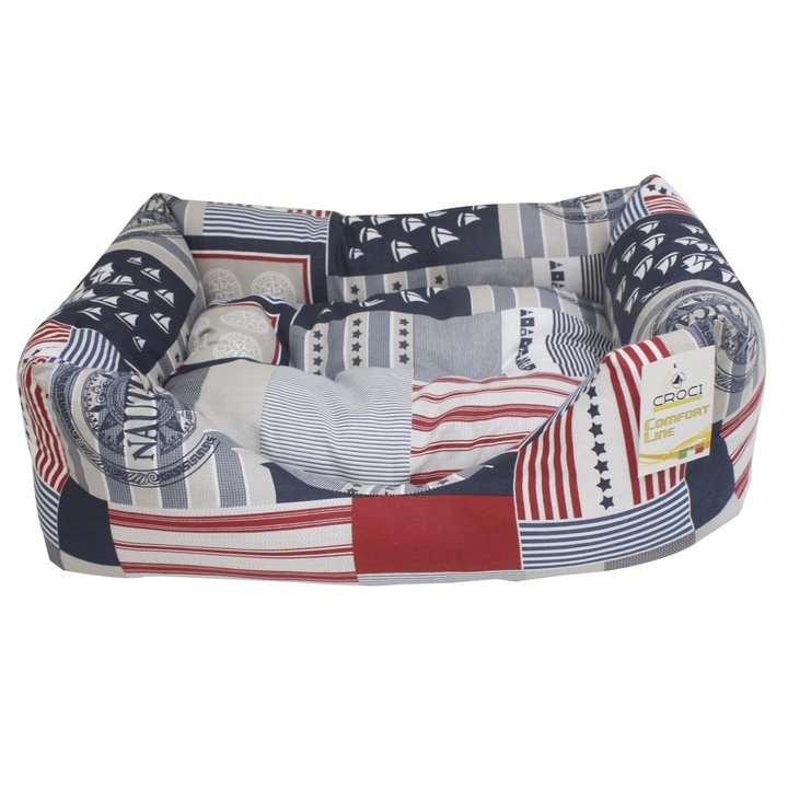 Pat rectangular pentru caini “NAUTICA” 85 x 70 cm