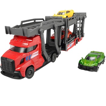 Set Dickie Toys Transporter 3 Masinute, Rosu Set Dickie Toys Transporter 3 Masinute, Rosu