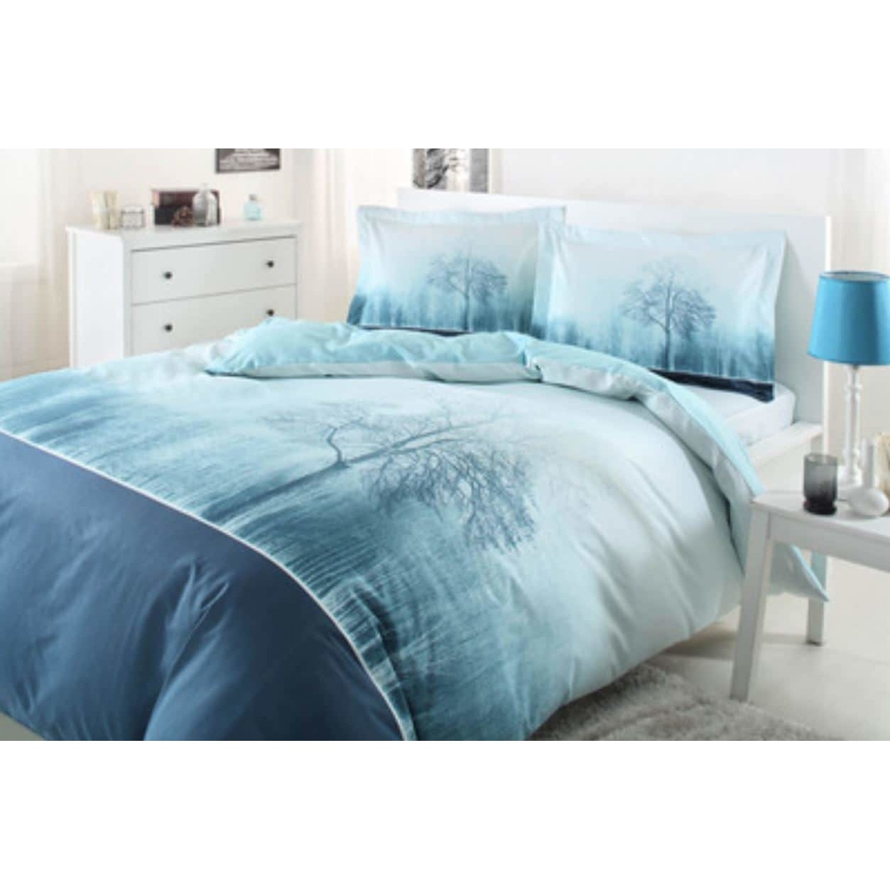 Lenjerie pat Ranforce Jungle, 100% bumbac, 2 persoane, 200x220 / 50x70