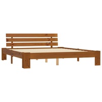 cadru de pat dublu cu tablie vidaxl lemn masiv pin 160 x 200 cm maro miere imagen 36_0_
0