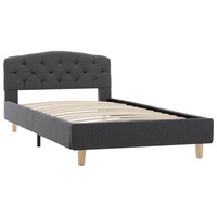 cadru de pat de o persoana tapitat vidaxl textil-lemn 100 x 200 cm gri inchis imagen 48_0_
0